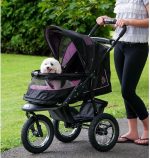 No-Zip NV Pet Stroller for Cats/Dogs, Zipperless Entry, Easy One-Hand Fold, Gel-Filled Tires, Plush Pad + Weather Cover Included, 3 colors - Image 16